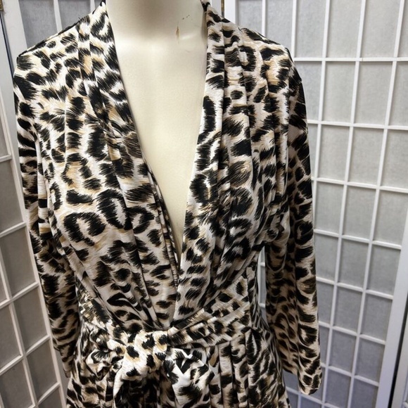 Attitudes,Woman,Spring Jacket Cover,Animal Print,Sz M,Midi,knotted,Made in USA.! - Picture 6 of 13